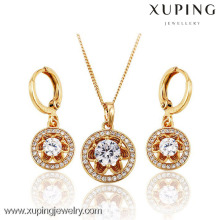 63736 Xuping nouveaux produits sur les ensembles de bijoux en zircon doré avec accessoires de mode sur le marché chinois